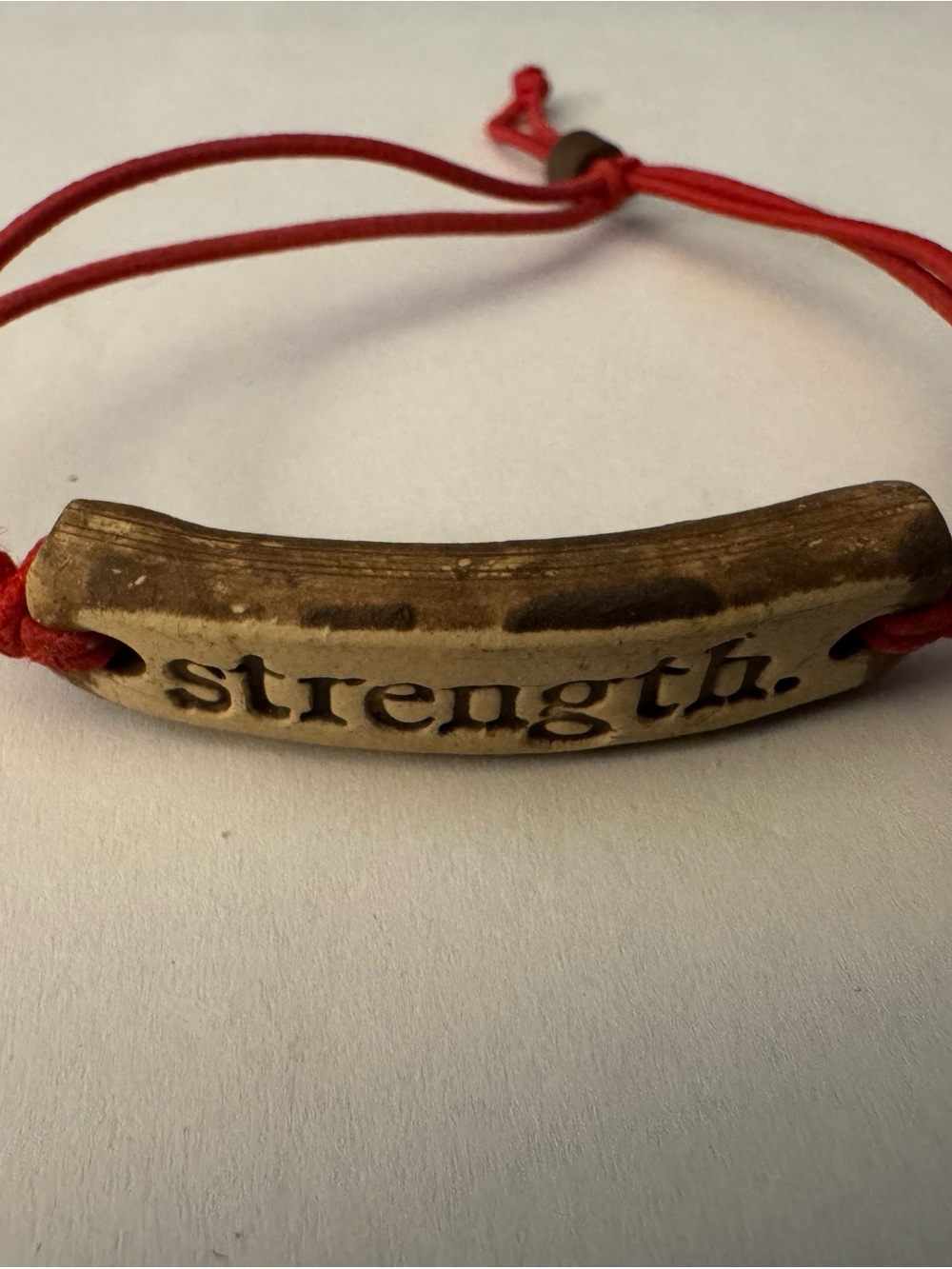 Strength Bracelet with Red Cord